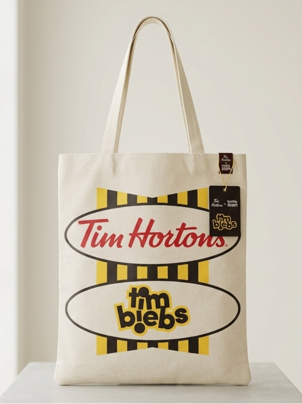 NWT Tim Hortons x Justin Bieber "Tim Biebs" Canvas Tote Bag | Limited Edition
